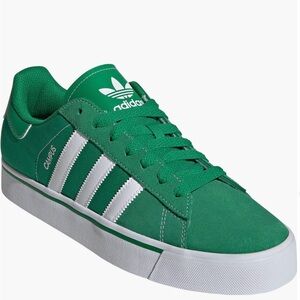 Adidas Campus Green and White Sneakers